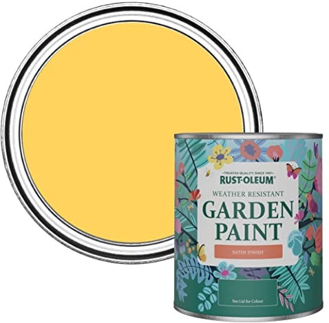 Rust-Oleum Yellow Mould-Resistant Garden Paint In Satin Finish - Lemon Jelly 750ml