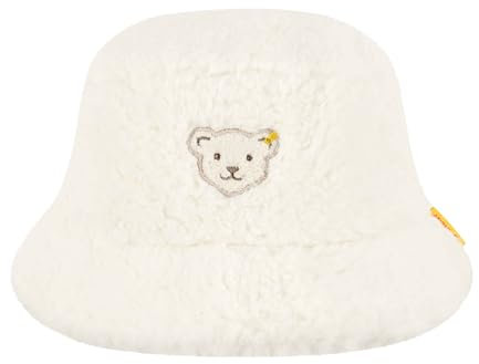 Steiff Hut EU Größe 53 Eggnog, Kinderhut für den Herbst Winter, Teddy Plüsch Hut, Wintermützen für Jungen und Mädchen, Fischerhut, Flauschige Mütze
