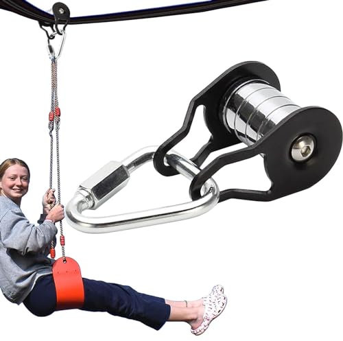 Slacklinne - Polea de inversión Slider Slacklie, polea de alta resistencia y robusta, kit de línea de entrenamiento multifunción con cremallera de gran capacidad, carrete de cuerda slaackline de 200