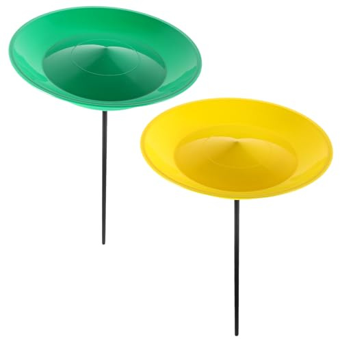 VICASKY 2 Stück Jonglierteller Set mit Holzstäben Farbige Jonglierplatten für Robustes Circus Anfänger und Partyunterhaltung