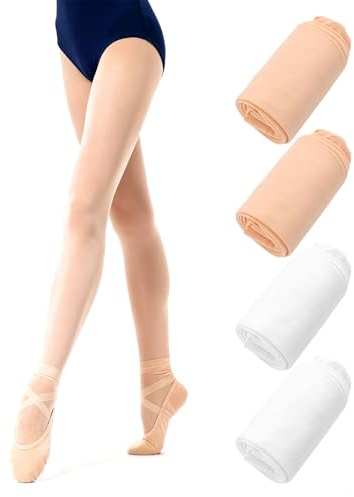 Collant Danse Classique Fille, 4 pièces Collants Danse Classique Fille, Collant De Danse Classique Fille, pour enfants, Adapté à un usage quotidien et à la danse, Doux, confortable et respirant