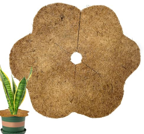 doyandader Anillos de mantillo para árboles, fibra de coco natural, disco de cubierta de suelo – Alfombrilla de fibra de coco para protección de árboles, para paisajismo, jardín, exterior, interior