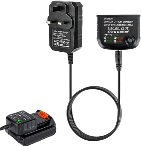 LCS1620 Lithium-ion Battery Charger for Black and Decker 14.4V 18V 20V li-ion Battery LBXR20 LBXR20-OPE LB20 LBX20 LB2X4020 LBX4020 LB2X3020-OPE LBXR2020-OPE,LCS1620 Charger