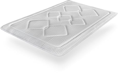 Topper Viscogel Efecto Frío Polar Dreams SonnoMattress, 4 cm Altura, Tejido Hilo Frío Transpirable, Adaptable, Sensación Fresca - 70x180x4