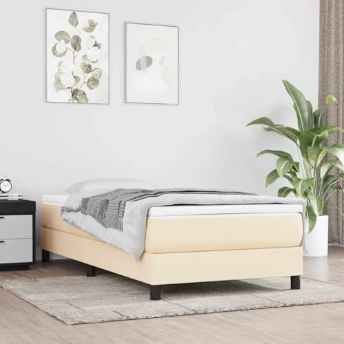 Holepyr Pocketfjädermadrass för barn medium grädde 80 x 160 cm tyg med skumkärna vändmadrass för sovrum gästrum och semesterlägenhet