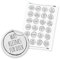 24 x itenga Sticker Aufkleber Etikett „Sprüche Stempeldesign Grau“ unlackiert (Motiv 68)