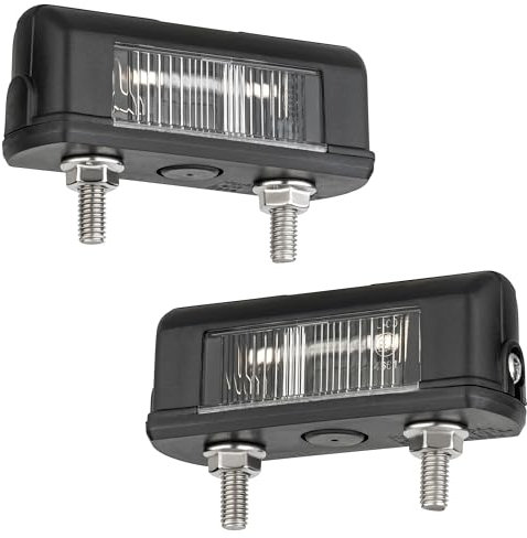 AUTOLIGHT 24 I 2 x Kennzeichenbeleuchtung Nummernschildbeleuchtung 12 Volt Anhänger PKW LKW StVO-Zulassung Abmessungen: 81mm x 28mm x 28mm