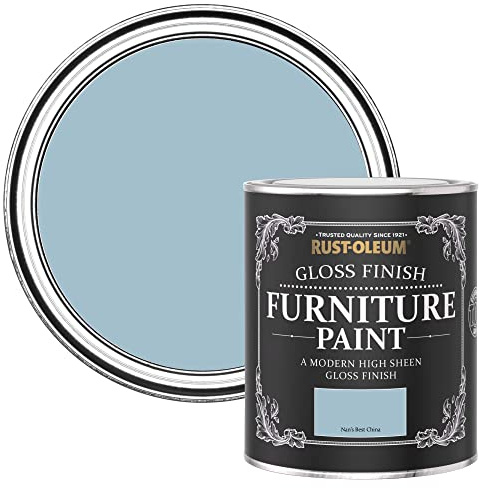 Rust-Oleum Blue Furniture & Skirting Board Paint in Gloss Finish - Nan's Best China 750ML