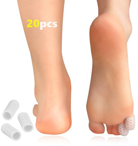 Decproch Zehenschutz Silikon - 20 Stück Zehenschutz Kleiner Zeh [2023] Zehenschutzkappe, Zehenkappen, Zehenschoner - Verhindert Blasen und Reibung | Damen und Herren
