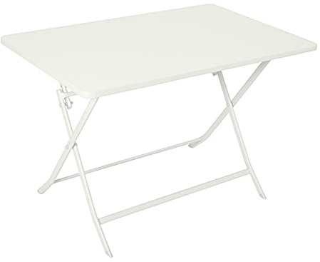 WZYJLyds Mesa de Barandilla Balcon, Mesa Plegable para Balcón Exterior Impermeable Antióxido Soporte de Flores Plegable por Balcón, Terraza, Barandilla (Color : Table (White))
