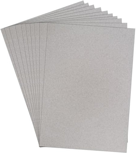 Bcreativetolearn SRA2 Greyboard 10 Sheets. Mount Board Backing Board Model Making Presentation Board Thick Recycled Card 1500 Micron Oversize A2 Book Binding