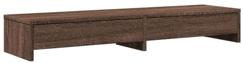 vidaXL Skärmställ med lådor brun ek 100x27x15 cm konstruerat trä