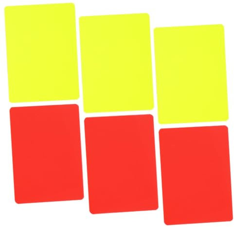 BELLIFFY 6stücke Schiedsrichter Beurteilen Karten Fußball Schiedsrichter Karte Kit Tragbar Spielzubehör Multifunktions Schiedsrichterkarten PVC Material