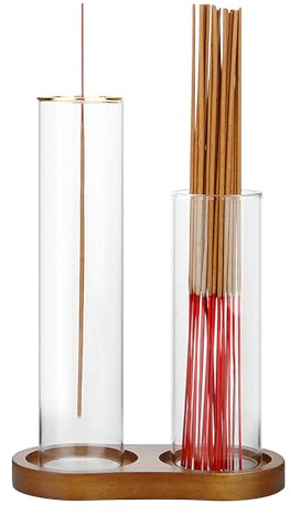 Porte Bruleur Encens Baton, Support Encensoir Inversé, Brûleur D'encens en Bois pour Bâtonnets, Bruciatore Incenso Invertito, Porte Incense,pour Chambre à Coucher Décor de Bureau Domicile, Yoga