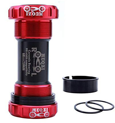 VOANZO Mountainbike 68-73 mm Tretlager-Außengewinde BC1.37 Typ Kurbelgarnitur Keramiklager integrierte Mittelachse