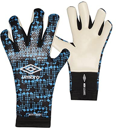 Umbro Junior Neo League Goalkeeper Gloves, Black/White/Blue, Size 6