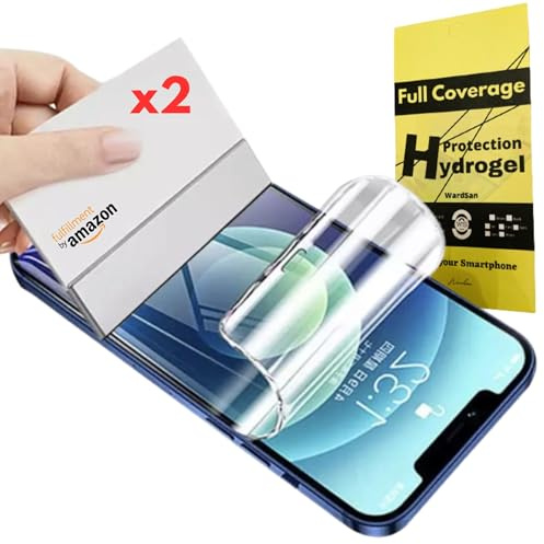 WardSan [Lot de 2 Pour iPhone 15 6.1 Film Protection d'écran Hydrogel HD Transparent | Protecteur Souple en TPU Incassable [Haute Sensibilité] [Compatible avec Coques](Pas Verre Trempé)