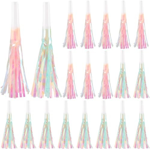 NUOGUAYI 24 Stück Partygebläse, Geburtstagsfeier Pfeifen, Bunte Party Hörner, Party Whistle, Bunte Party Krachmacher, Party-Gebläse, für Halloween, Geburtstagsfeier, Neujahr Party