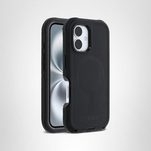 OtterBox Defender Series MagSafe Case for iPhone 16, Shockproof, Drop Proof, Ultra-Rugged, Protective Case, 7x Tested to Military Standard, Black, Non-Retail Packaging