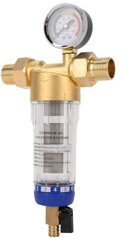 Filtre à eau par osmose inverse Pré-filtre purificateur for toute la maison, filtre à eau et sédiments, système de préfiltre Central, lavage à contre-courant, maille en acier inoxydable pour filtre à