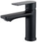 BELZ Robinet mitigeur pour lavabo de salle de bain - Design vintage classique - Avec bec haut - Pour salle de bain traditionnelle - Noir