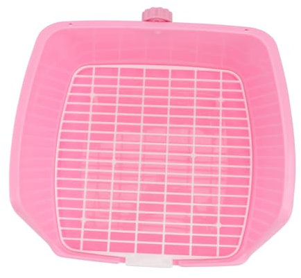 COSMEVIVI 1stk Kaninchentoilette Badezimmer Pet Pinkelbecken Badezimmer Für Kleine Haustiere Hamsterbettwäsche Heimtierbedarf Kaninchenkäfig Zubehör Haustierpfanne Wurf Rosa Plastik