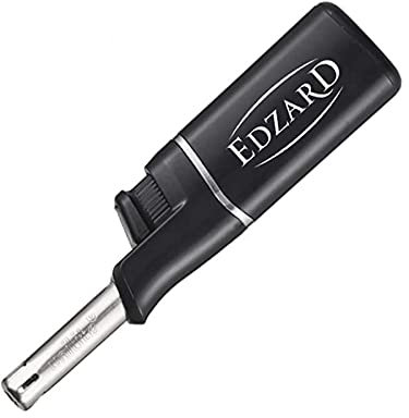 EDZARD 25 mini accendini a stelo (lunghezza 11 cm), colore nero, ricaricabili