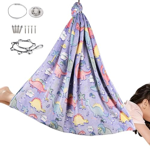Balançoire Sensorielle pour,Hamac Pivotant Lumineux Ajustable,Siège Balançoire en pour à Montage sur Porte - pour Tout-Petits Jeu Apaisant Détente Interaction Chambre