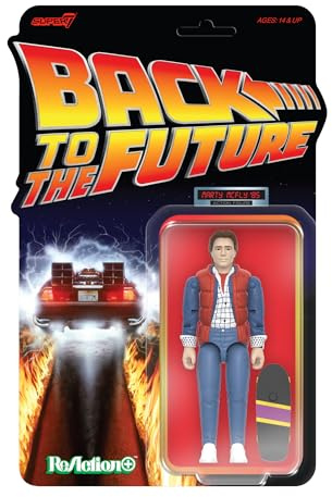 Super7 Reaction+ Back to the Future Marty McFly (1985) - 3.75 Back to the Future Action Figure with Accessories - Classic '80s Movie Collectibles and Retro Toys