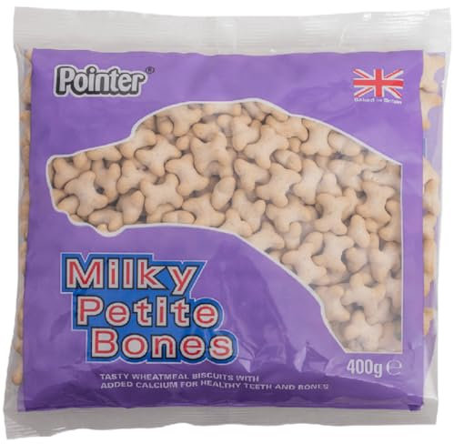 Fold Hill Foods Pointer Milky Bones Dog Treat Biscuit with Calcium - 3 Pack (3 x 400g) - 1.2kg
