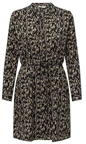 ONLY Onlcory L/S V-Neck Tunic Wvn Noos, Vestito Donna, Black/AOP: Cora Grafica, M