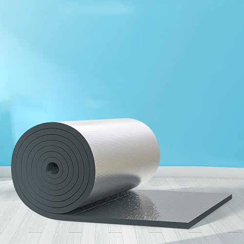 Radiator Reflector Foil Roll,Car Sound Deadening Mat Radiant Barrier,Rubber Foam Fireproof,Waterproo Insulation Roll,Cuttable,Attic Insulation,Windows,Garages,Greenhouses (3.3x9.8ft,1.6in thickness)