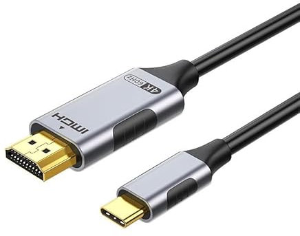 Adattatore da USB C a HDMI, Adattatore USB C HDMI, 4K 30Hz Thunderbolt 3/4 per iPhone 15 MacBook Pro Air iPad Pro Galaxy S23 Ultra Pixelbook 2 Monitor TV Proiettore compatibile supporto Plug Play