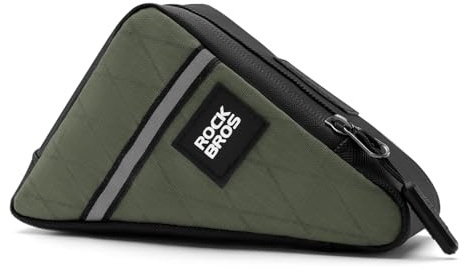 ROCKBROS Borsa Telaio per Bici Brompton, Borsa Triangolare per Bici Pieghevole, Toolkit Brompton, 3L/2.5L, Nero, Blu, Cachi, Verde Militare, Bianco