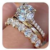 Gixaxak Gold Plated 3 PCS 925 Sterling Silver Stackable Engagement Rings Set Cubic Zirconia Eternity Bands Wedding Promise Rings Halo Wedding Engagement Promise Eternity Rings for Women 6