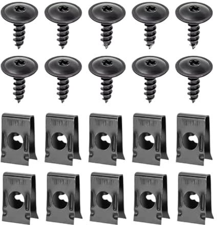 Clips En U Con Tornillos De Automóvil Salpicadera Metálica Inoxidable