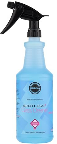 Infinity Wax Spotless+ SiO Glass Cleaner 1L - spårfri, hydrofob, rengör och belagd i ett steg, anti-dimma, hållbara vattenpärlor