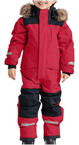 Barn Vattentät Varm Heltäckande Vinteroverall Utomhus Vinteroverall Småbarn Baby Pojkar Flickor Skidoverall