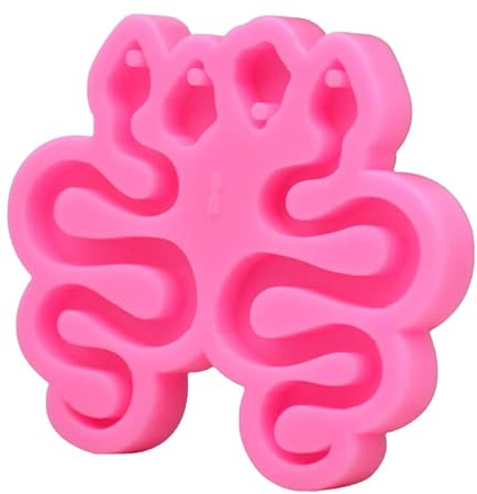 Ormörhängen Silikonform – Smyckesgjutningskit, Snake Shape Resin Craft | Tool, Epoxi Dingle Stud Design Form | Handgjorda tillbehör nyckelringhängande örhängen och DIY-prydnadstillverkning [ ]