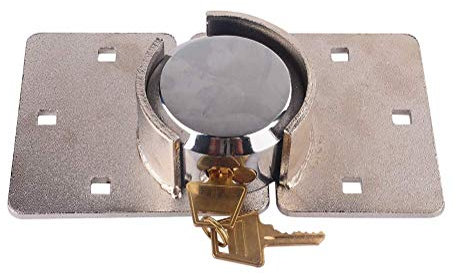 Juego de candado y cerrojo de seguridad para puerta de cobertizo de cochera de alta seguridad, 73 mm, acero con perno