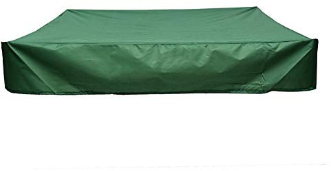 Almabner Staubdichte Sandkasten-Abdeckung mit Kordelzug, wasserdichtes Oxford-Tuch, Mehrzweck-Abdeckung für Sandkasten und Pool, vermeidet die Verschmutzung von Sand und Spielzeug, grün