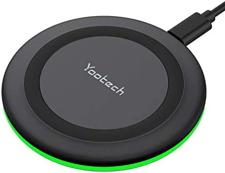 yootech Caricatore Wireless Per iPhone 16 15 14 13 12 11 Pro Max Mini, Caricabatterie Wireless Per iPhone 16e/SE/XS/XR/X, Air-Pods Pro,10W Max Per Galaxy S23/S22/S21/S20/S10, Note 20/10