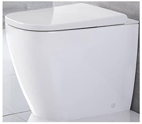 Milano Luxus Modern White Ceramic Back to Wall Japanese Bidet Toilet WC Pan and Soft Close Seat