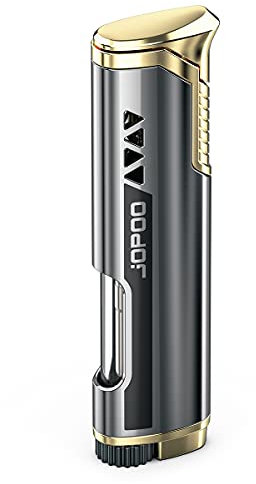 JOPOO Jet Fiamma Accendino Gas Ricaricabile Antivento (Venduto senza Gas)