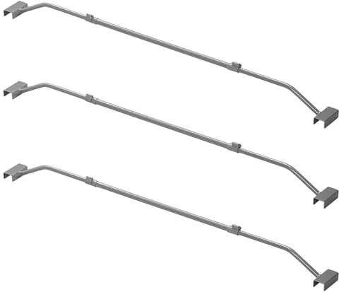 APT 3er Set Anhänger Flachplanenbügel verstellbar 100-155cm Planenstütze Metall Planenbügel