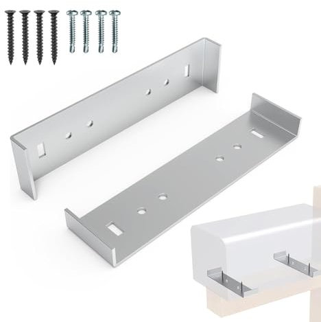Soporte para tablero de buzón, 2 soportes de montaje para buzón, suministros de accesorios para buzones, aluminio resistente con 8 tornillos, accesorio de metal para buzones de 8 pulgadas de ancho de
