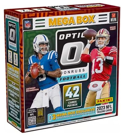 Generic 2023 Panini Donruss Optic Football Mega Box w/Blue Hyper Prizms(42 Cards/Box)