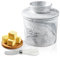 Keramik Butterdose: Französische Butterdose Mit Deckel, Wasserlinie Und Buttermesser, Butterglocke Porzellan für Streichfähige Butter Butterdose für 5,5 oz Butter (Weiß, 1)