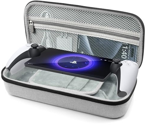 Bomiclss Carry Case for PlayStation Portal, Handheld Hard Shell for PS5 Console Hold Accessories and Travel and Storage Protection for Headset Charger Headset Full PS Portal Case,Grey