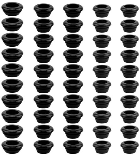 50 Pezzi Passacavi in Gomma Flessibile, Guarnizioni Impermeabili per Protezione Cavi, Diametri Interni 10mm, 12mm, 14mm, Nero - per Automobili, Elettrodomestici, Impianti Idraulici e Altro